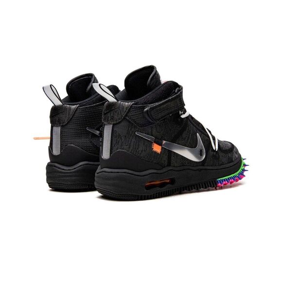 Off-White x Nike Air Force 1 Virgil Abloh Mid Top Sneaker Black DO6290-001 sz 12 main image 4